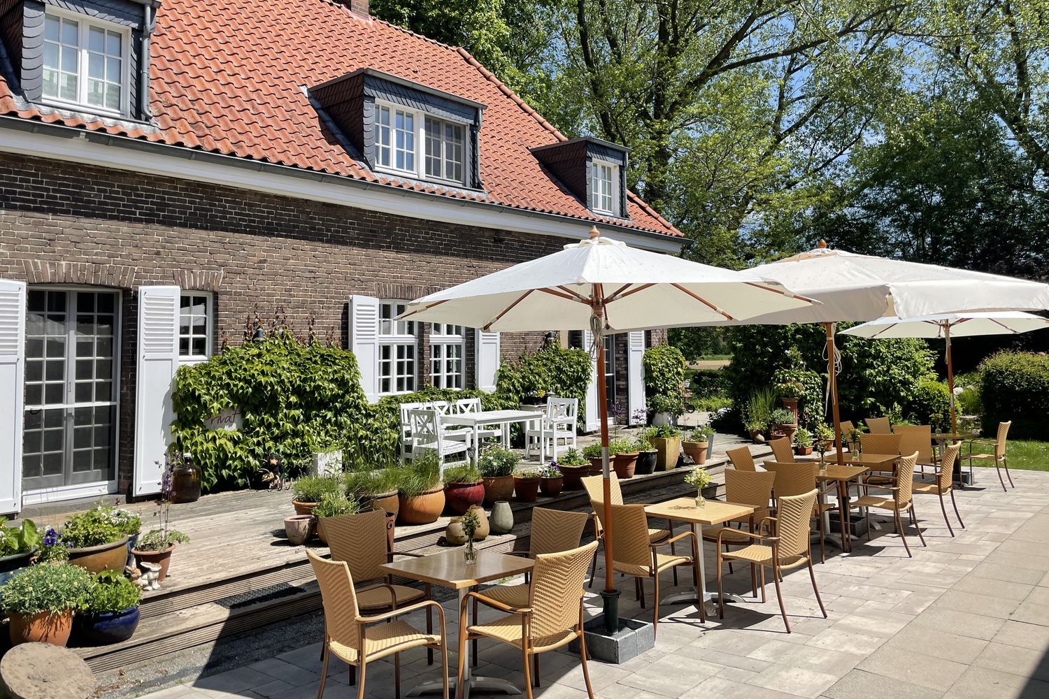 Hofcafe an einem Sommertag